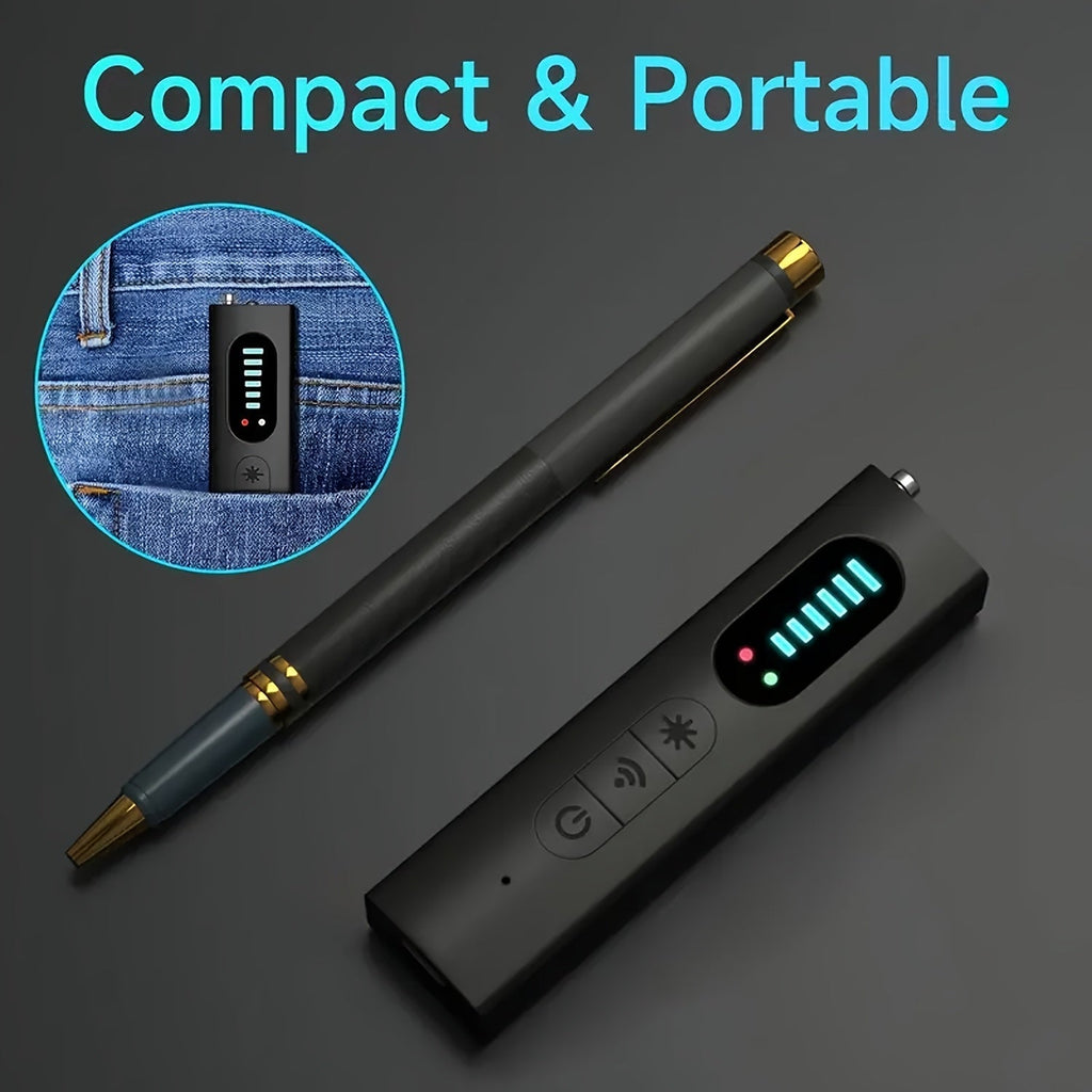 Hidden Camera Detector Anti Spy RF Signal Scanner – Bug Detector, GPS Tracker & Listening Device Finder, Portable Rechargeable Multi-Function Security Sweeper for Travel, Hotel, Home, Office, Car