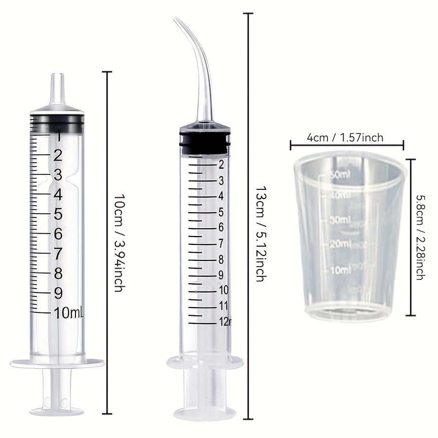 Bird Feeding Syringe Tube Set 6pcs Hand-Feeding Kit for Baby Birds Parrots Small Pets Plastic Crop Feeder with Measuring Tube Avian Hand Rearing Supplies Vet Lab Use