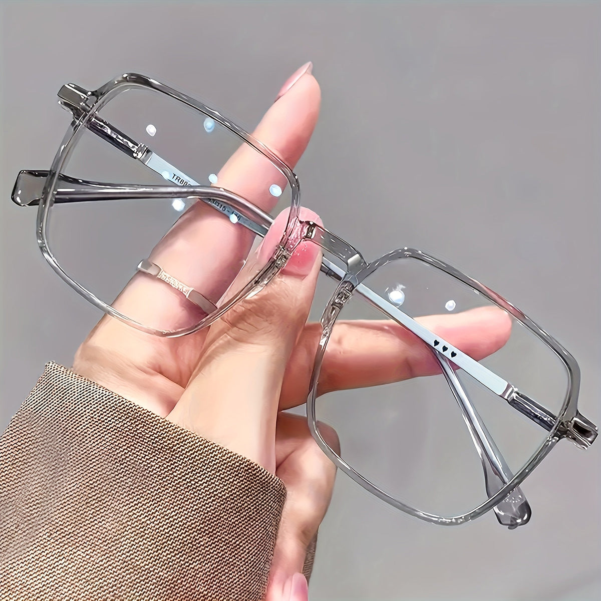 Oversized Blue Light Blocking Reading Glasses for Men & Women – Clear Lens Anti-Blue Light Computer Readers, Metal Spring Hinge, +1.0 to +4.0 Diopters, 4 Colors