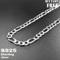 925 Sterling Silver Figaro Chain Necklace – 6mm Wide, 18 to 24 Inch, Unisex Men & Women, Includes Gift Box – Classic Silver Chain for Everyday Wear & Gifting