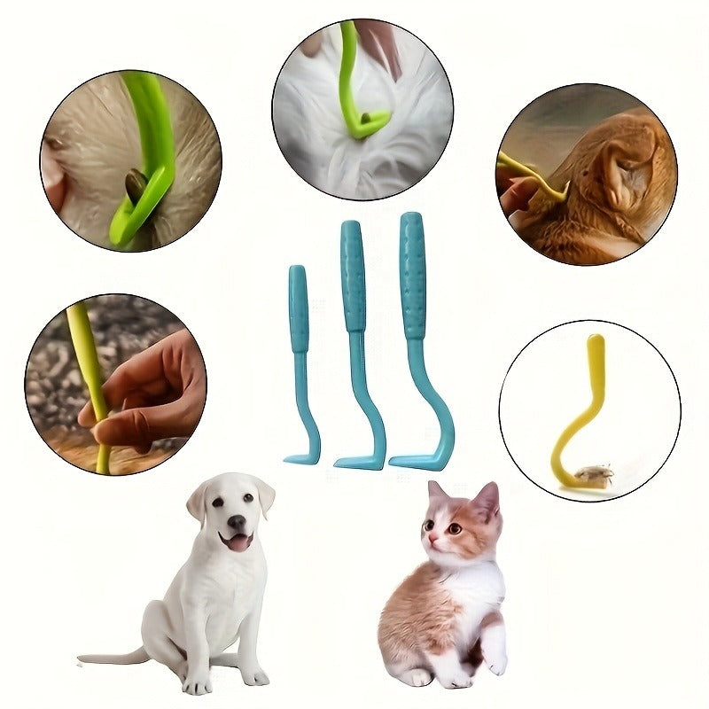Pet Shower Bath Brush with Tick Removal Tool - Soft Massage Bristles, Ergonomic Handle & Removable Lid for Easy Cleaning, Universal Cat & Dog Bath Brush for Small to Medium Pets, Grooming Shampoo Brush for Washing & Bathing