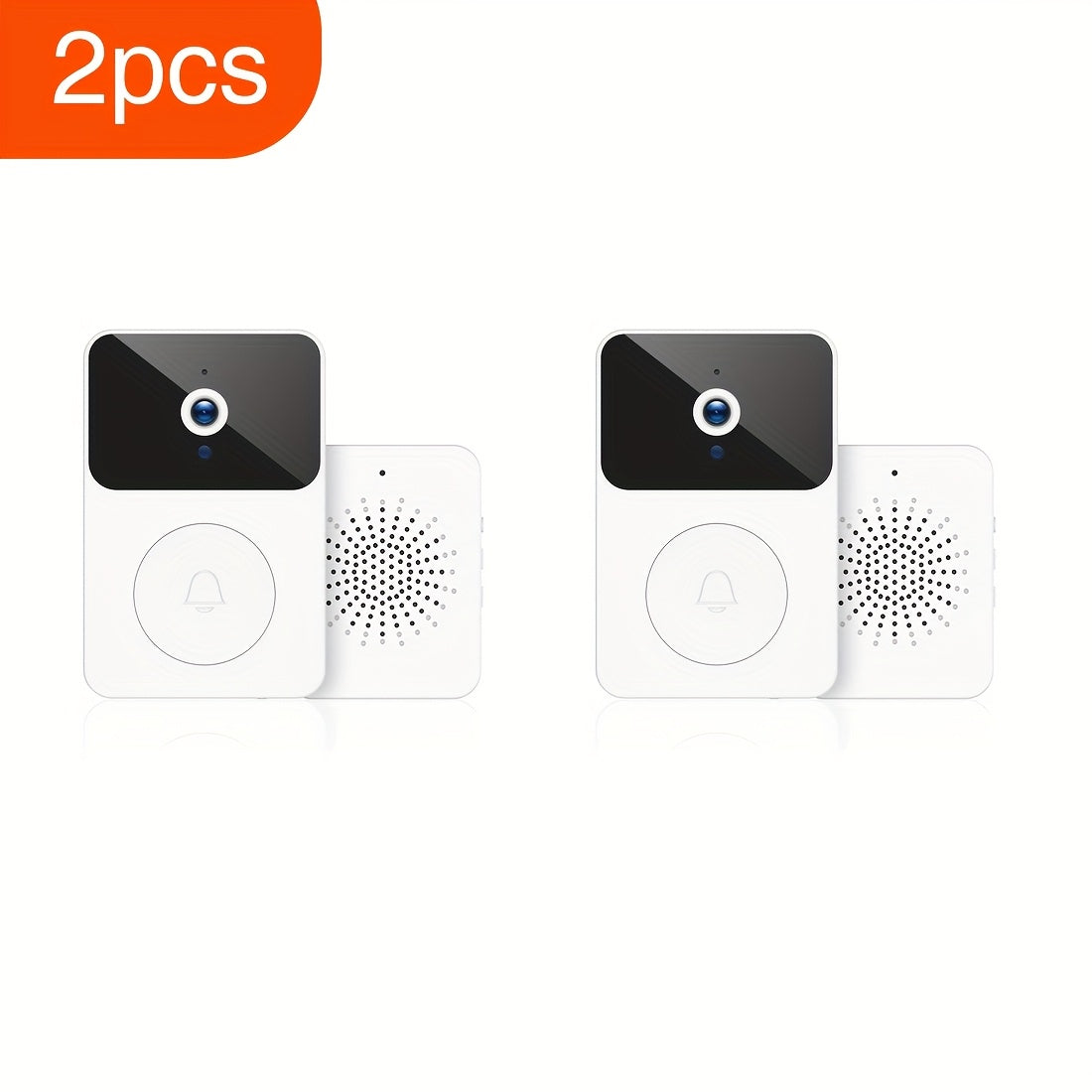 Wireless Video Doorbell Camera with HD Night Vision, Motion Alerts & Two-Way Audio – Smart WiFi Doorbell, Remote Mobile View, Voice Changer, Rechargeable Battery, 2.4GHz, Home Security