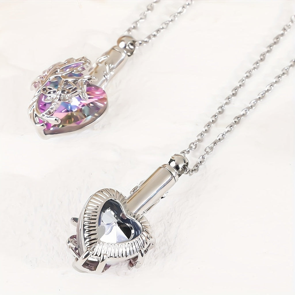 3-Piece Colorful Urn Necklace Set for Ashes - Cylindrical Butterfly & Dragonfly Memorial Cremation Pendants for Pet & Human Loss, Share with Family, Keepsake Jewelry Gift Set (3pcs)