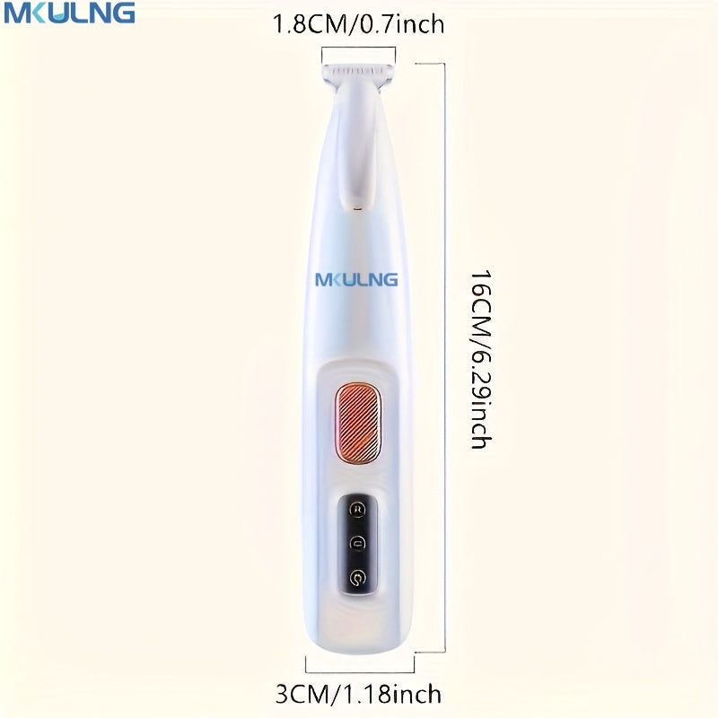 Pet Hair Clipper USB Rechargeable Cordless Silent Dog Cat Grooming Kit Electric Razor Trimmer with Scissors & Comb Grooming Tool for Dogs Cats White