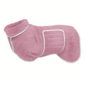 Quick-Dry Super Absorbent Dog Bathrobe Towel Coat for Dogs & Cats – Soft Adjustable Collar & Belly Strap, Fast-Drying Post-Bath Robe, Warm Winter Drying Coat for Small, Medium & Large Pets