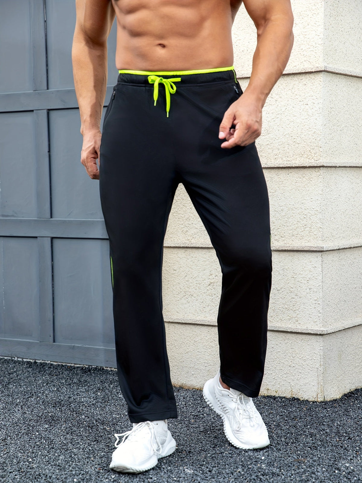 Men's Lightweight Sweatpants 3-Pack with Pockets – Open Bottom Athletic Jogger Pants for Workout Jogging Gym Running & Training, Sizes S-XXXL, 3 Color Sets