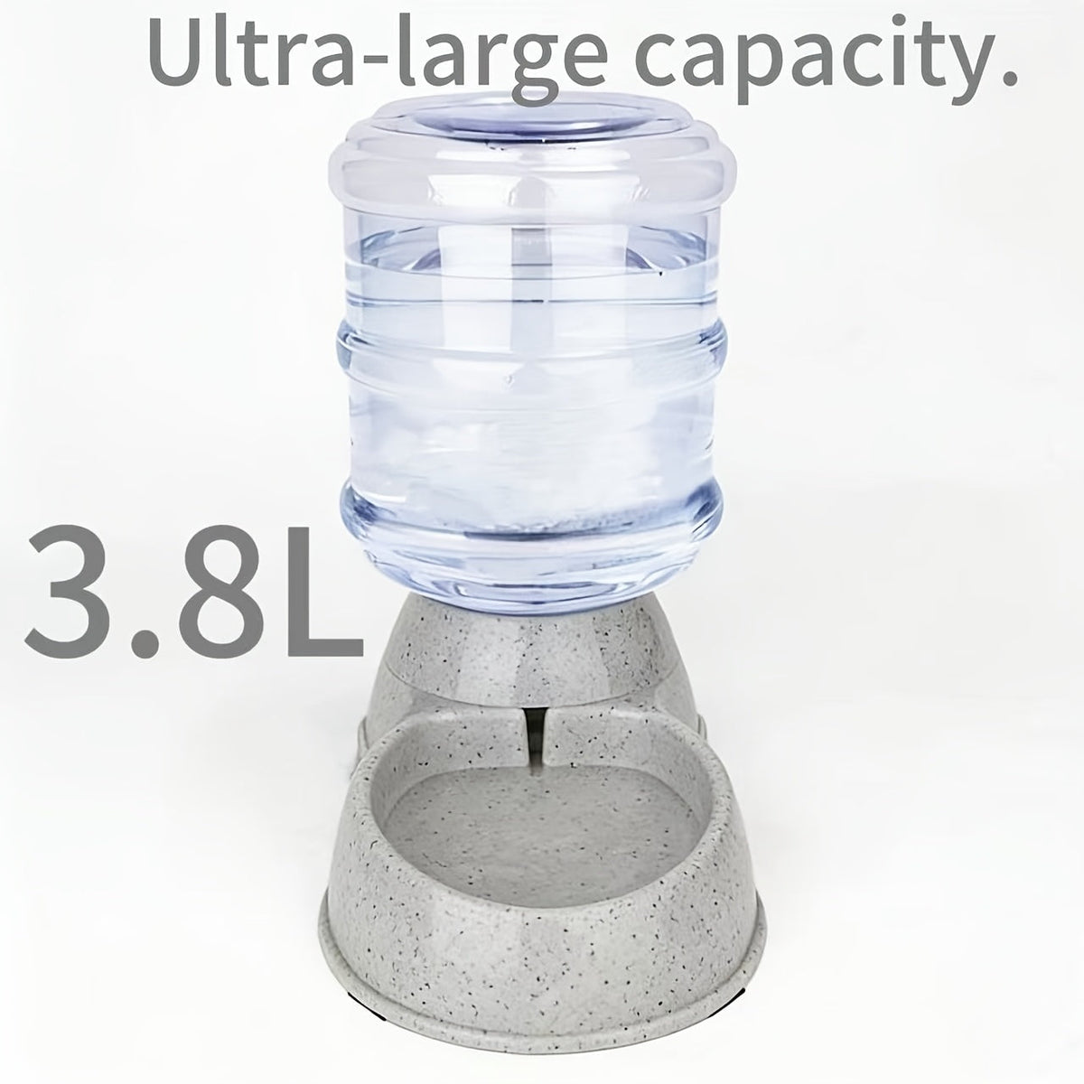 Automatic Gravity Dog Feeder and Water Dispenser 1 Gallon 3.8L - No Batteries Required, Durable PP Material, Suitable for Cats and Dogs Small Medium Pets, Hands-Free Gravity Feeding Station, Perfect Gift