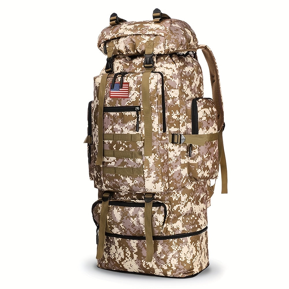 100L Tactical Backpack Large Capacity Molle Hiking Backpack with Multiple Compartments & Ergonomic Straps - Heavy Duty for Camping, Travel, Trekking & Outdoor Adventures