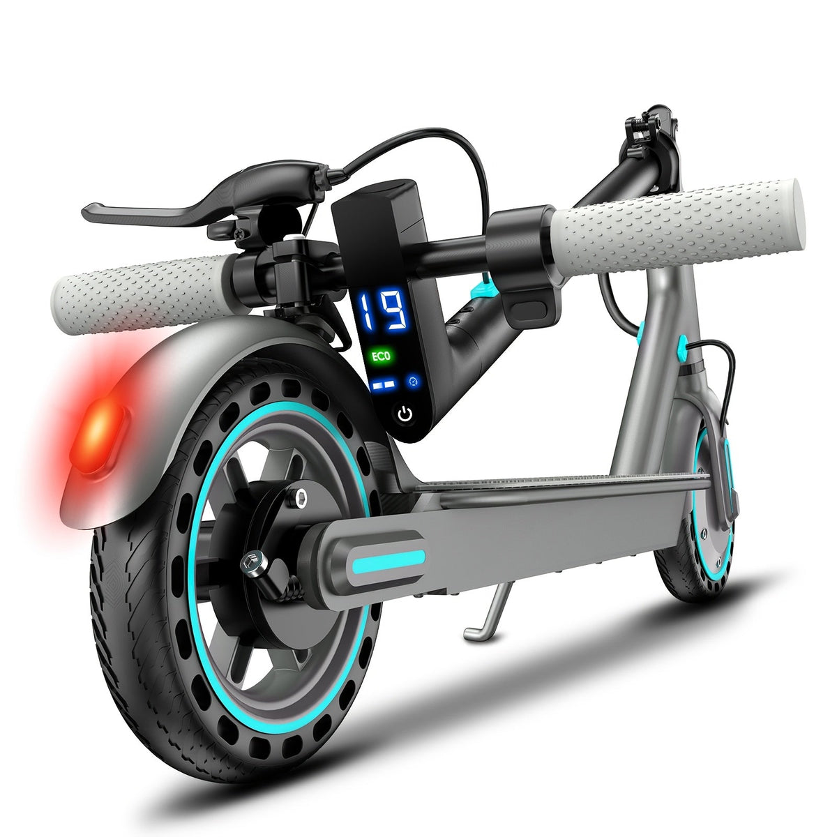 Foldable Adult Electric Scooter 350W Motor 8.5 Inch Solid Tires 15-20 Miles Long Range with Dual Braking & LED Display – Lightweight Commuter E-Scooter for Adults
