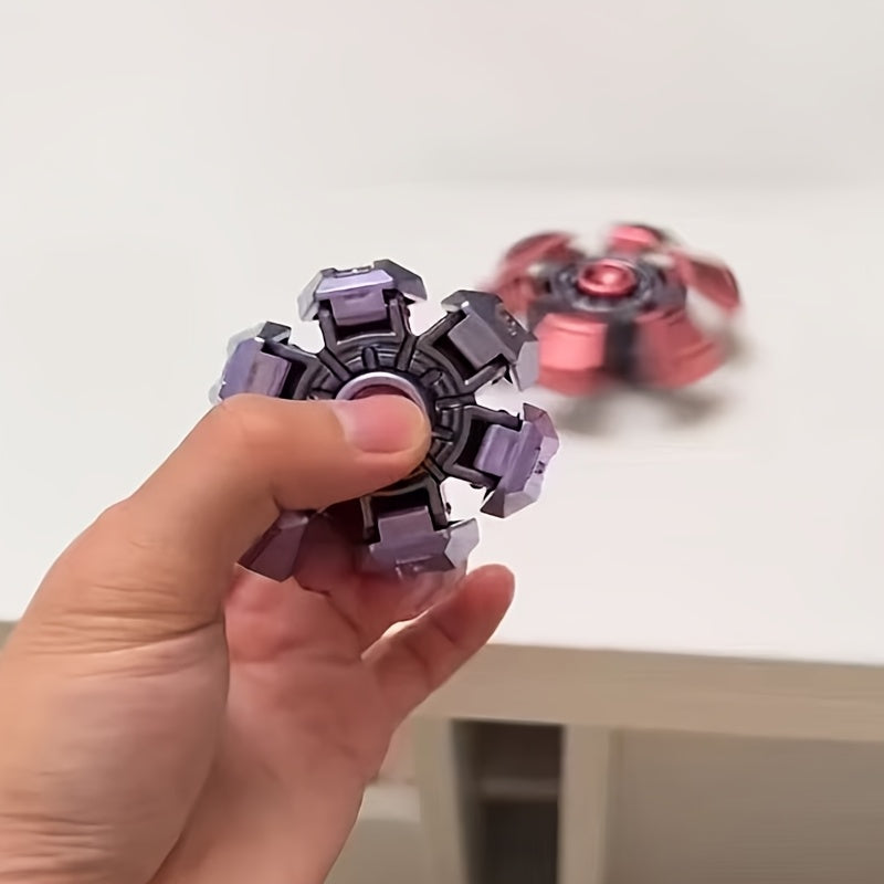 Mechanical Deformation Gyroscope Finger Spinning Top Toy Random Colors Styles Smooth Rotation Cool Fidget Toy Party Favors Goodie Bag Stuffer Gift
