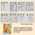 Color by Number Activity Book for Kids - Number Coloring Book with Addition & Subtraction Math Practice, Early Learning How to Draw Craft Kit, Fun Educational Workbook for Boys & Girls Ages 3-8