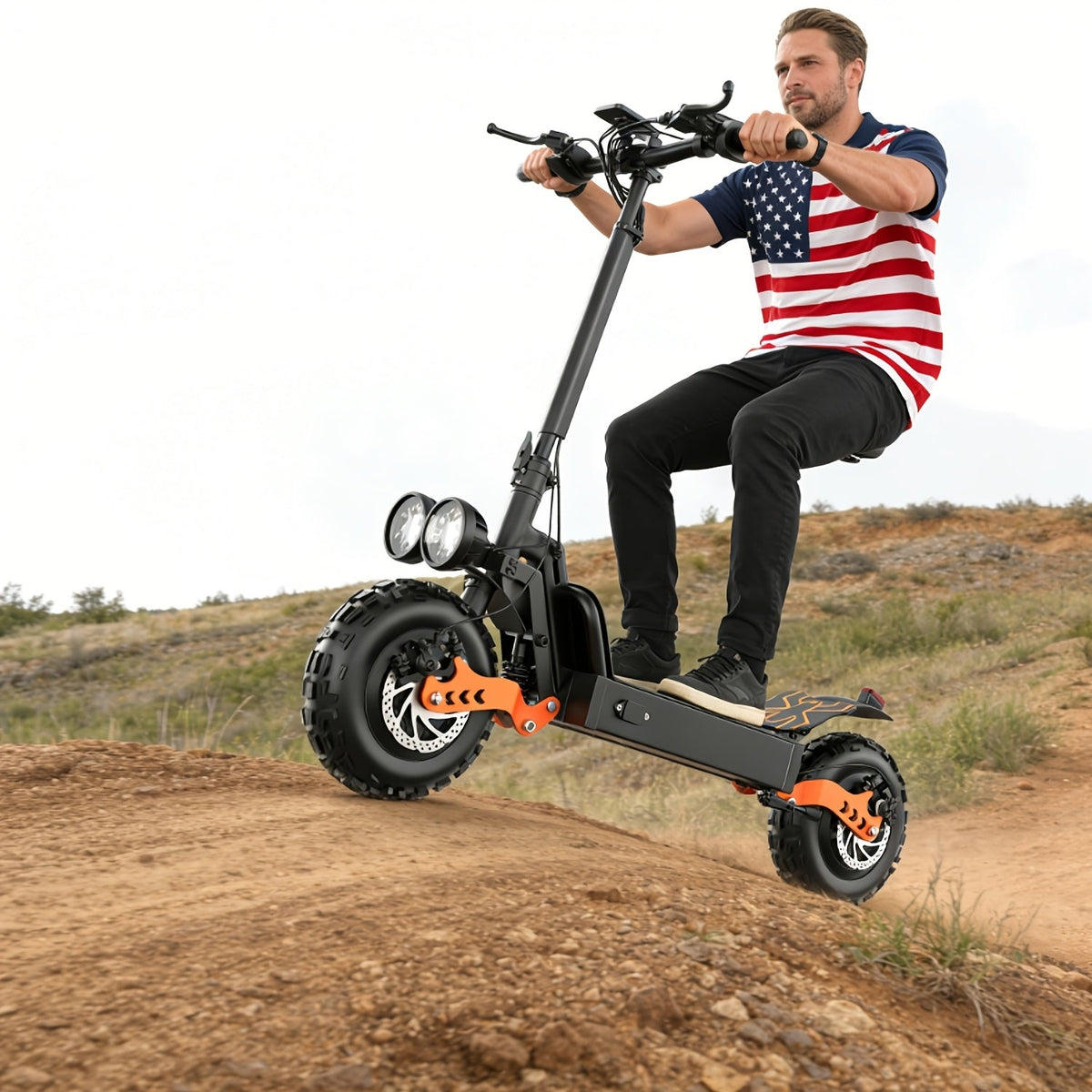 GT28 749W Electric Scooter for Adults, 48V 30Ah Battery 60-Mile Range, 5-Speed Settings, 10-Inch Off-Road Tires, 365 Lbs Load, 19.9 MPH Max Speed, Heavy-Duty Foldable Commuter E-Scooter
