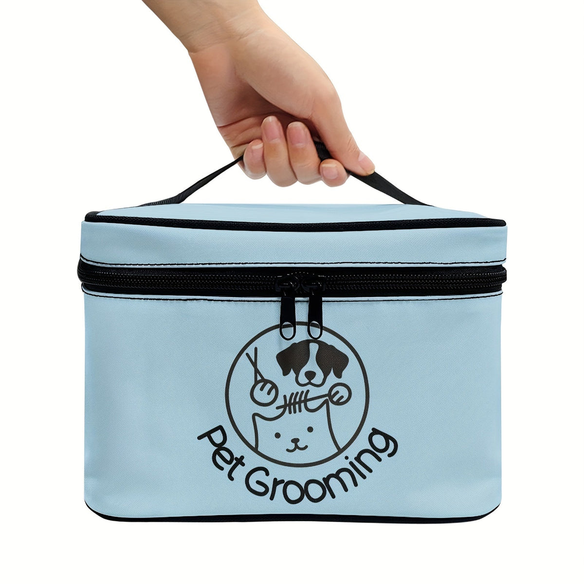 Pet Grooming Tool Storage Bag for Dogs & Cats – Portable Organizer with Handle & Double Zipper, Travel-Ready Dog Cat Grooming Kit Pouch, Ideal Gift for Pet Lovers