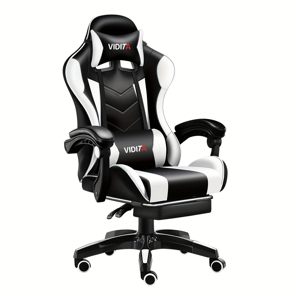 Gaming Chair High Back Ergonomic Racing Chair with Footrest & Lumbar Support – Adjustable Recline Swivel Computer Office Chair, 8 Colors