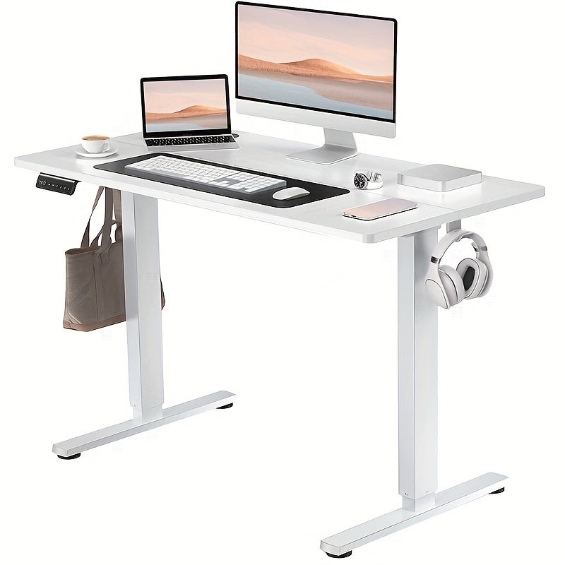 Electric Standing Desk Adjustable Height 40 48 55 63 Inch – Sit Stand Up Desk with Memory Controller & Anti-Collision, Ergonomic Home Office Gaming Workstation, Multiple Colors & Sizes