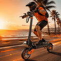 J15MAX 1600W All-Terrain Electric Scooter with Removable Seat, 11-Inch Off-Road Tires, Full Suspension, Foldable Frame, Double Disc Brakes, LCD Display - City & Off-Road Adult E-Scooter