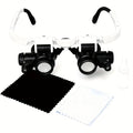 Head Mounted Magnifier 8X 15X 23X Hands-Free Dual Lens Magnifying Glasses with Adjustable Headband for Jewelry Making Electronics Repair Crafting Reading and Precision Work