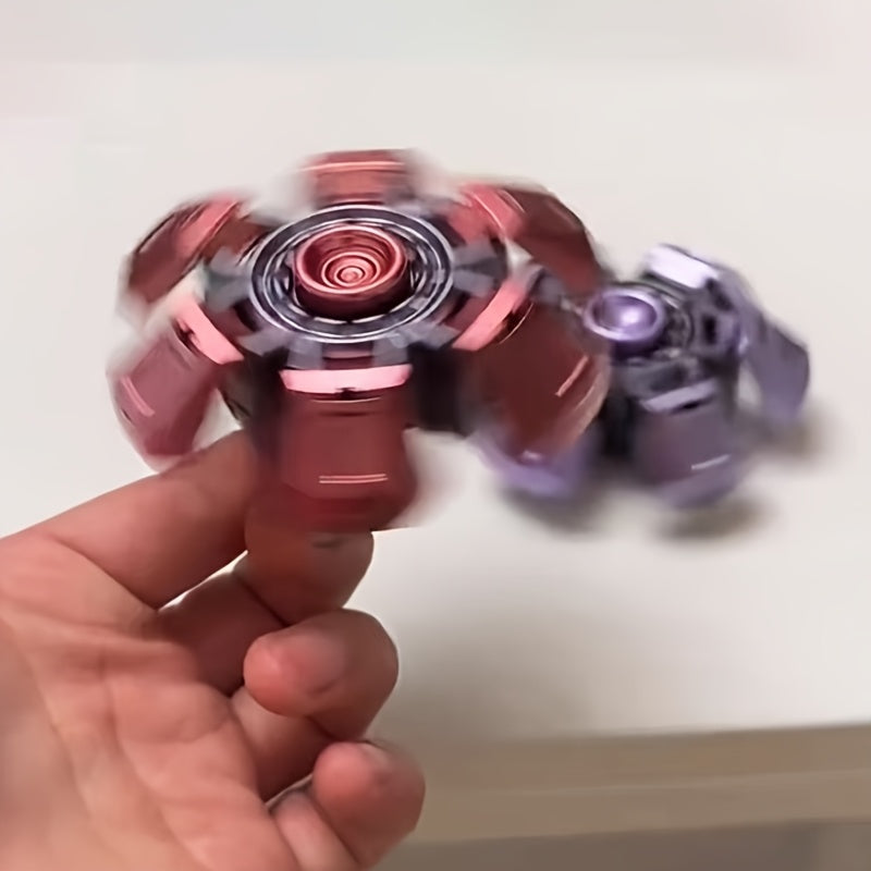 Mechanical Deformation Gyroscope Finger Spinning Top Toy Random Colors Styles Smooth Rotation Cool Fidget Toy Party Favors Goodie Bag Stuffer Gift