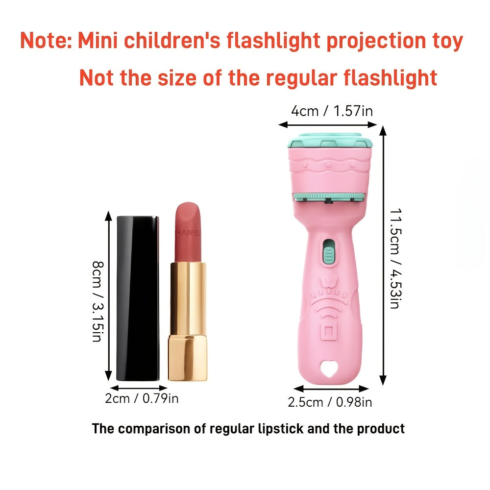 Kids Projection Toy with 4 Cards & 24 Patterns Vegetables Numbers Animals Educational STEM Learning Toy for Toddlers Birthday Gift Family Game Night – Random Color