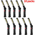 COB LED Rechargeable Work Lights – Portable Hanging Work Lamp with Built-In Battery for Camping, Yard, Party & Vehicle Maintenance, 2/4/6/8/10 Pack Options, Black & Khaki