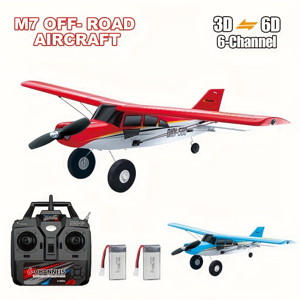 RC Airplane Brushless Motor 6-Channel Remote Control Plane with 6-Axis Gyro 3D Stunts Fixed Wing EPP Foam Aircraft – QIDI560 Outdoor Hobbyist Aerobatic Stunt Plane with 2 Batteries, Lightweight Design