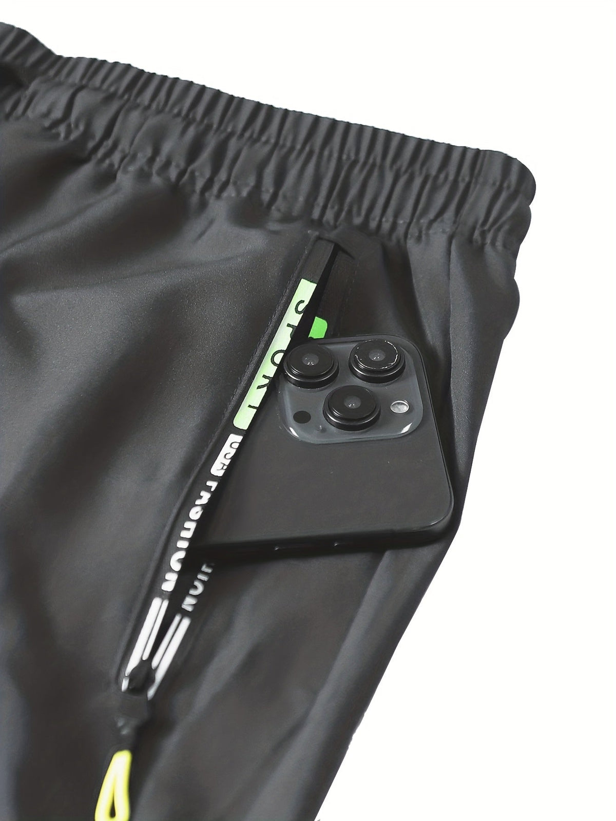 Women's Multi-Pocket Cargo Pants – Neon Green Zipper Accents, Drawstring Waist, Full-Length Outdoor Travel Trousers, 4 Colors, Sizes XS-XXL, Spring Fall Casual Streetwear