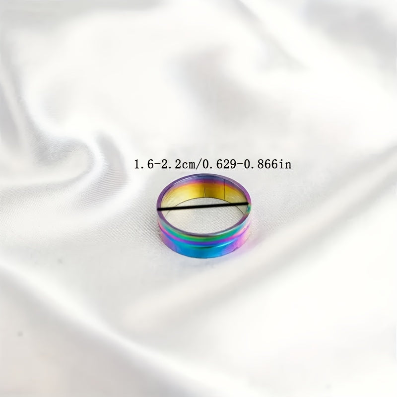 100 Pcs Stainless Steel Rings Bulk Set with Box – Assorted Mixed Styles Heart & Stripe Bands for Women, Men & Couples, Colorful Wholesale Jewelry Gift Pack, Random Assortment