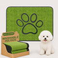 Washable Dog Pee Pad Reusable Non-Slip Training Mat - Super Absorbent Polyester Puppy Pad for Crate Sofa & Floor, Tear-Resistant Machine Washable Puppy Training Pads for Small Medium Dogs, S & L Sizes