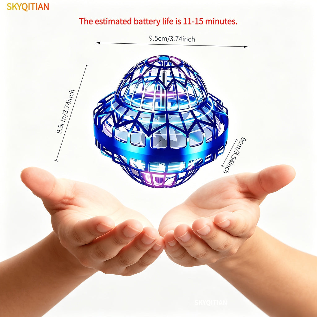 UFO Magic Flying Ball Toy with LED Light – Hand Control Boomerang Hover Ball Intelligent Remote Gesture Control Outdoor Indoor Game Party Gift for Kids Boys Girls Halloween Christmas