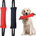 2-Pack Double-Handle Dog Tug-of-War Rope Toy Set – Ergonomic Interactive Chew Rope Toys for Small & Medium Dogs, Durable Teeth Cleaning Pull Toy for Bonding & Training, Black & Red