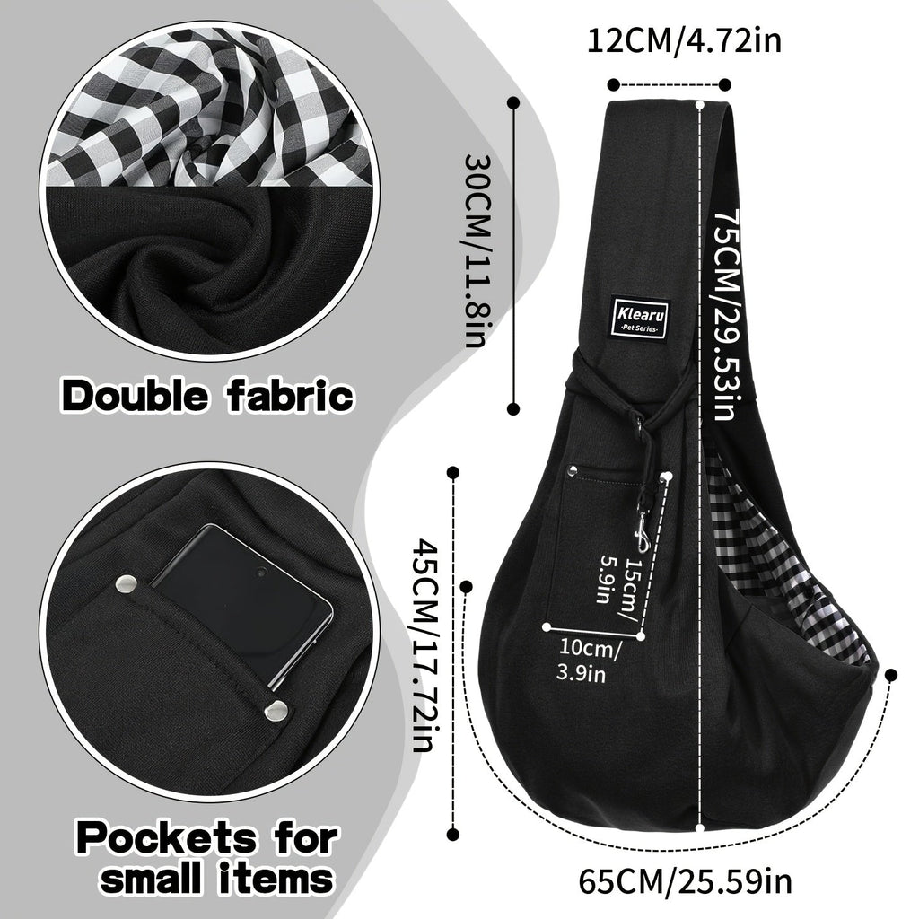 Lightweight Foldable Pet Carrier Crossbody Bag – Breathable Shoulder Strap Travel Bag for Small Dogs & Cats, Portable Outdoor Pet Tote for Hiking Shopping Vet Trips & Everyday Adventures