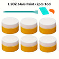Wood Burning Paste Kit 6 Jars 1.5OZ Heat Activated Gel with Burning Pens & Tools, Pyrography Stencil Etching Cream for Wood Canvas Denim, DIY Craft Set for Beginners & Artists