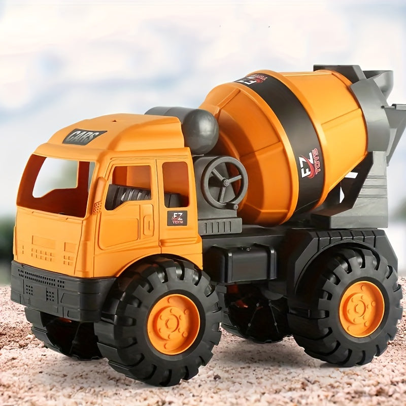 Large Engineering Truck Toy for Kids – Construction Vehicle Playset with Cement Mixer Truck & Dump Truck, Big Realistic Die-Cast Style Toy Cars, STEM Gift for Boys Toddlers Ages 3 4 5 6+