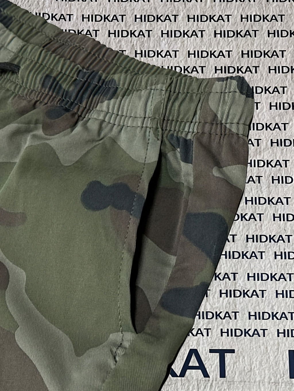 Women's Camo Cargo Pants – Lightweight Breathable Hiking Outdoor Casual Long Pants Multi-Pocket Elastic Waist XS-XXL Camouflage