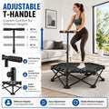 42-Inch Foldable Mini Rebounder Trampoline for Adults – Springless Fabric Strap System, 300 LB Capacity, Compact Indoor Fitness Bouncer for Home Gym, Cardio & Leisure Exercise, Space-Saving Design