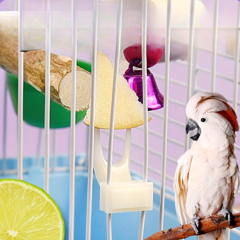 Bird Cage Fruit Fork 6pcs Parrot Food Skewer Holder Durable Easy Clean Feeding Accessory for Cockatiels Budgies Parakeets Lovebirds – Aviary Cage Fruit & Veggie Feeder Set