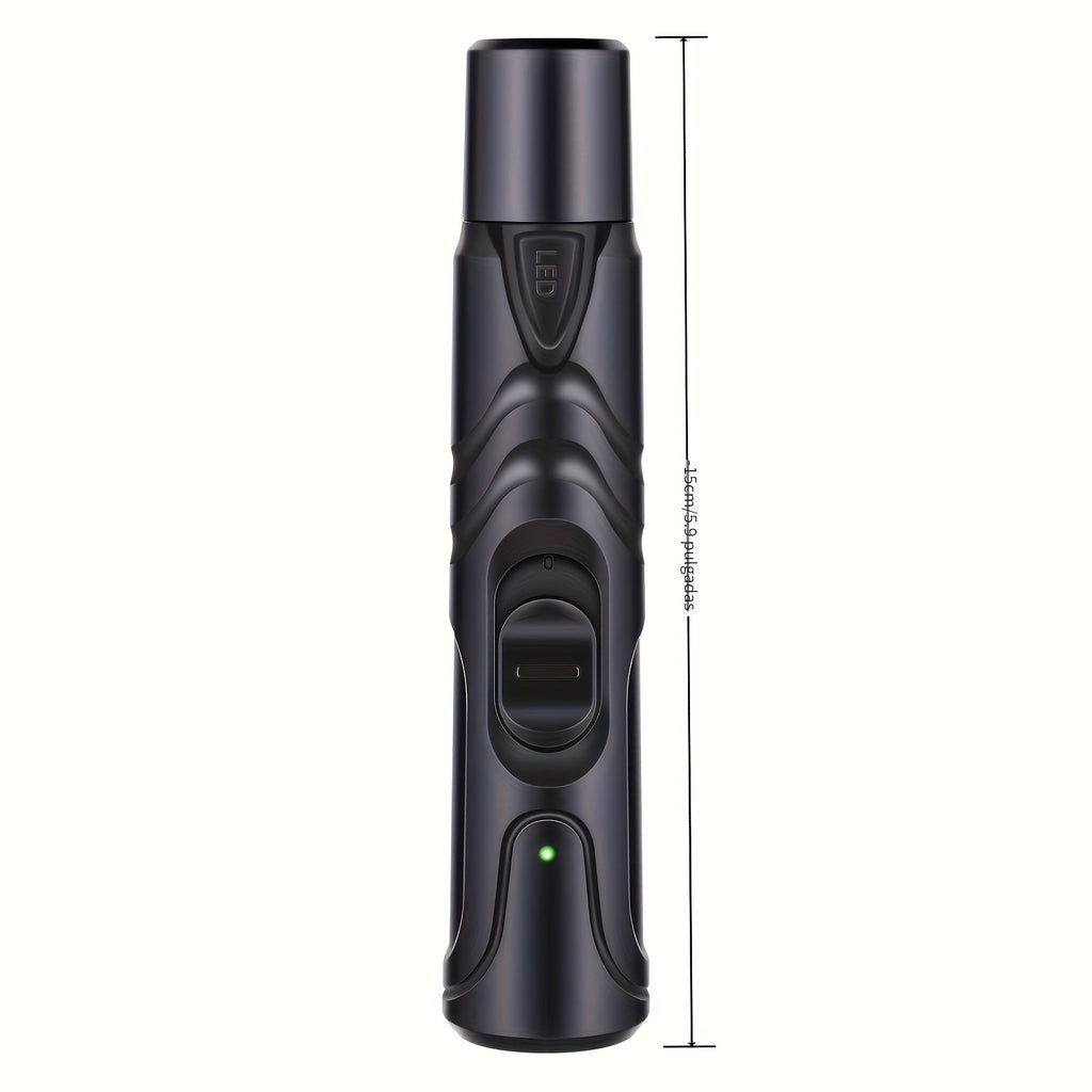 Rechargeable Dog Nail Grinder with LED Light - Quiet Painless Electric Nail Trimmer for Large Medium Small Dogs, 2-Speed Settings, Portable USB Grooming Tool for Home & Travel Pet Nail Care