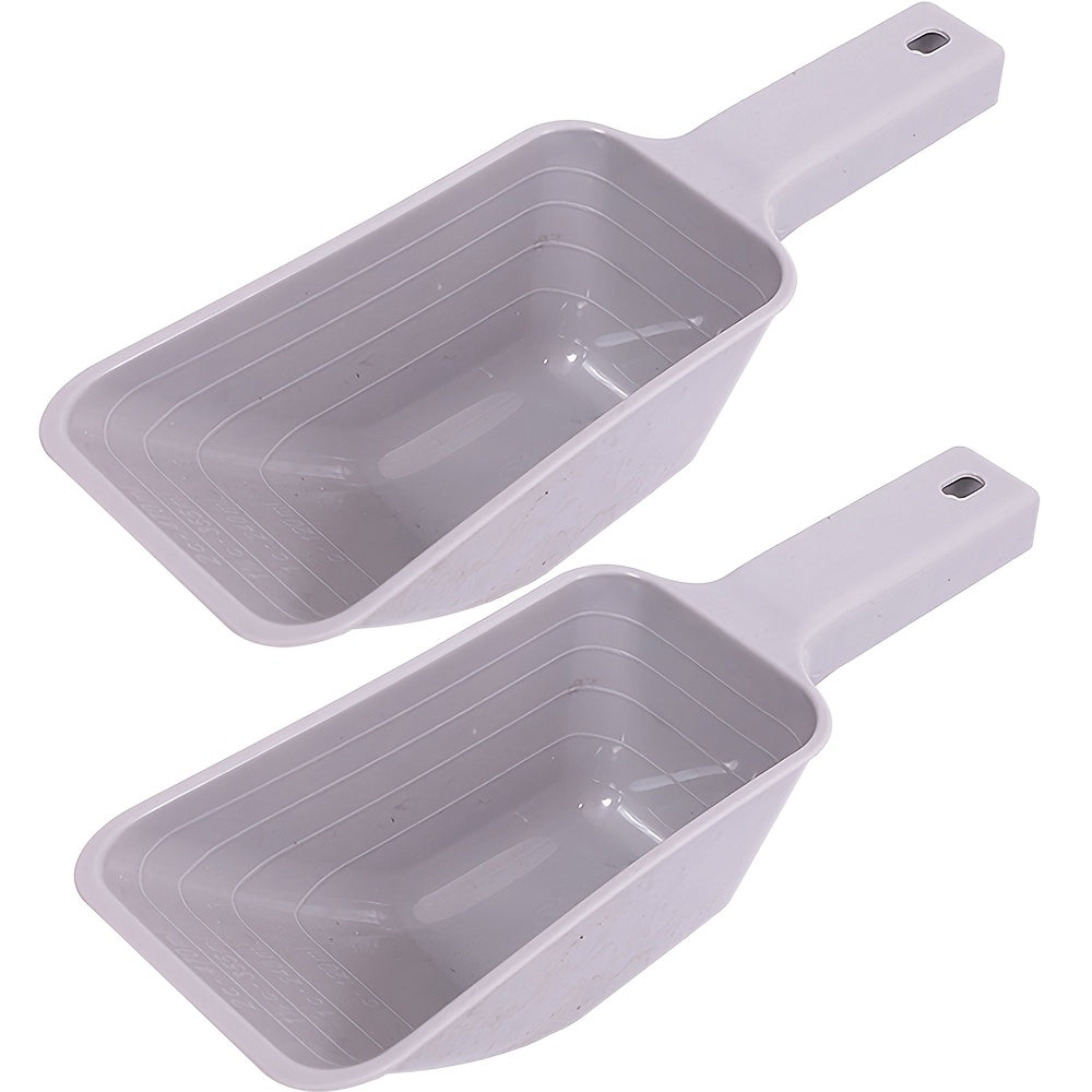 Pet Food Measuring Spoon with Volume Lines – Dishwasher Safe Plastic Portion Control Scoop for Dog & Cat Food, Portable Accurate Feeding Tool, 1pc or 2pcs, Black Grey Blue Red