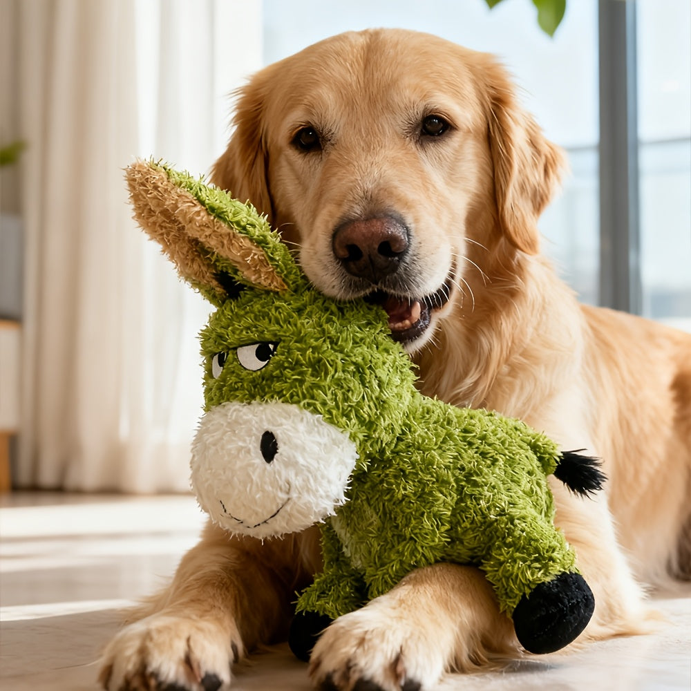 Interactive Squeaky Plush Toy for Cats & Dogs - Double-Layer Tear-Resistant Washable Chew Companion Toy for Boredom Relief & Comfort, Durable Soft Pet Toy Suitable for All Breeds
