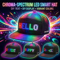 Programmable LED Light-Up Baseball Cap with Scrolling Text Display – 12x48 Pixel USB-C Rechargeable Unisex Hat for Club Party Music Festival Night Run Youth Gift