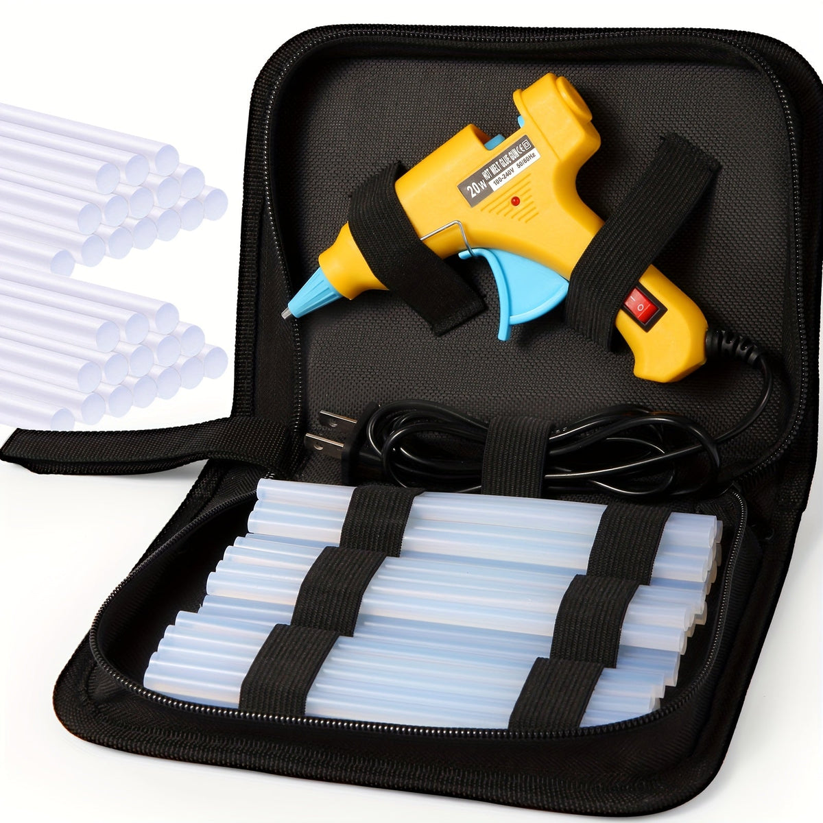 30W Hot Melt Glue Gun Kit with 30 Glue Sticks 7x150mm – Fast Heating Electric Glue Gun for School Arts Crafts DIY Projects and Quick Home Repairs – Multiple Color Options