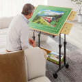 Adjustable Puzzle Table with Legs – 35"x26" Wooden Jigsaw Puzzle Board with 5 Tilt Angles, 6 Drawers, Protective Cover & 4 Wheels for Adults, Fits Up to 1500 Pieces