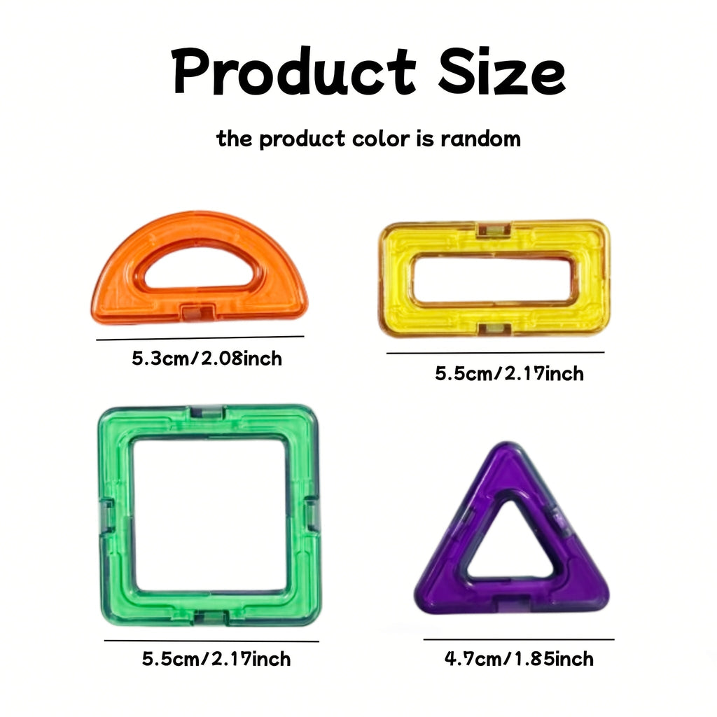30-Piece Magnetic Building Blocks Set for Kids – Large Colorful DIY Stacking Tiles, STEM Educational Toy, Shapes & Colors Learning, Birthday Christmas Gift for Toddlers