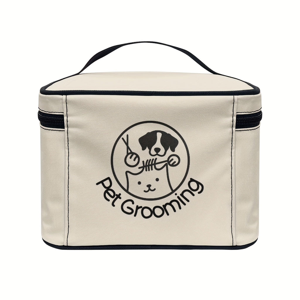 Pet Grooming Tool Storage Bag for Dogs & Cats – Portable Organizer with Handle & Double Zipper, Travel-Ready Dog Cat Grooming Kit Pouch, Ideal Gift for Pet Lovers