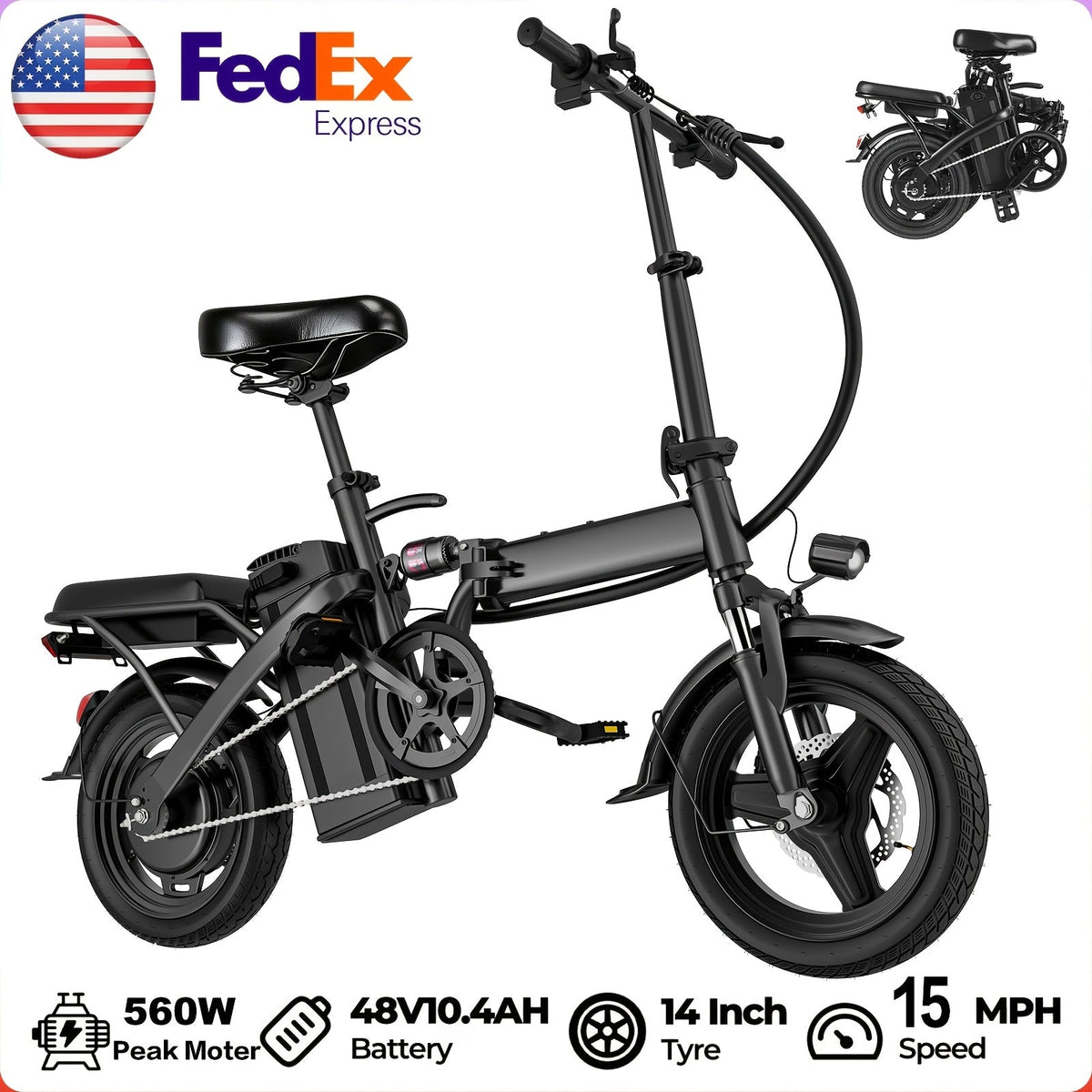 Urban Commuter Electric Scooter & Folding E-Bike 560W Peak Motor 48V Up to 35 Miles Range 330lbs Capacity – 15 to 24.5MPH City Commute E-Scooter for Adults