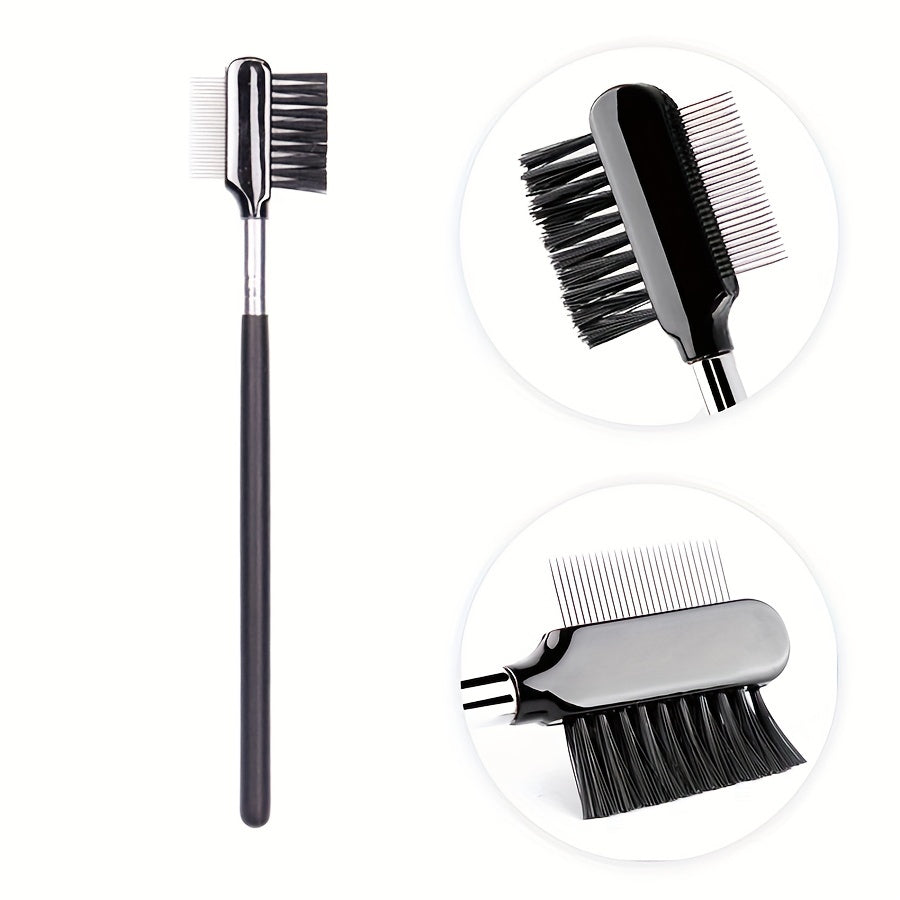 Pet Eye Tear Stain Remover Comb - Double-Sided Eye Grooming Brush for Removing Crust Mucus and Tear Stains, Eye Care Tool for Small Cats and Dogs, Pet Grooming Accessories, Black
