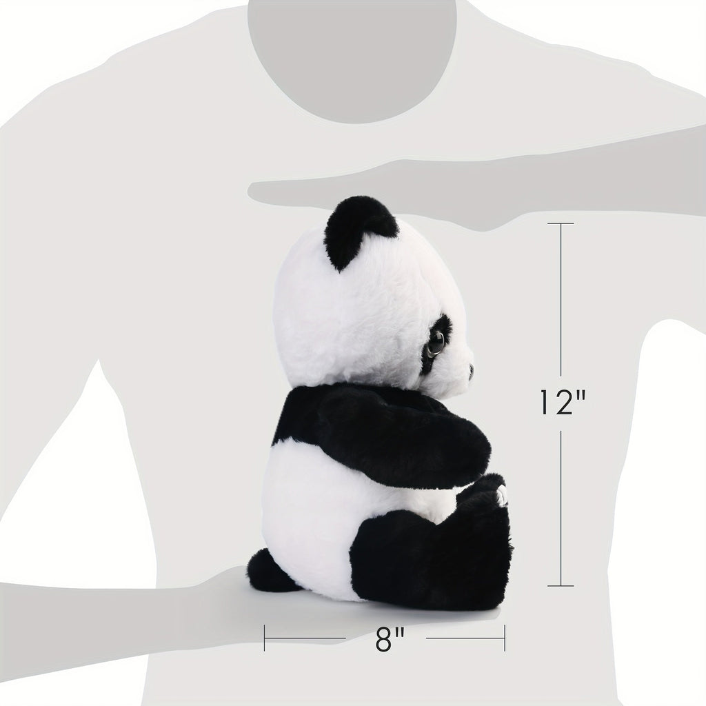 Light Up Panda Stuffed Animal 8 or 12 Inch LED Glowing Panda Bear Plush Toy Soft Hugging Plushie for Kids Boys Girls Birthday Christmas Gift Home Decor Night Light Nursery Room Decor