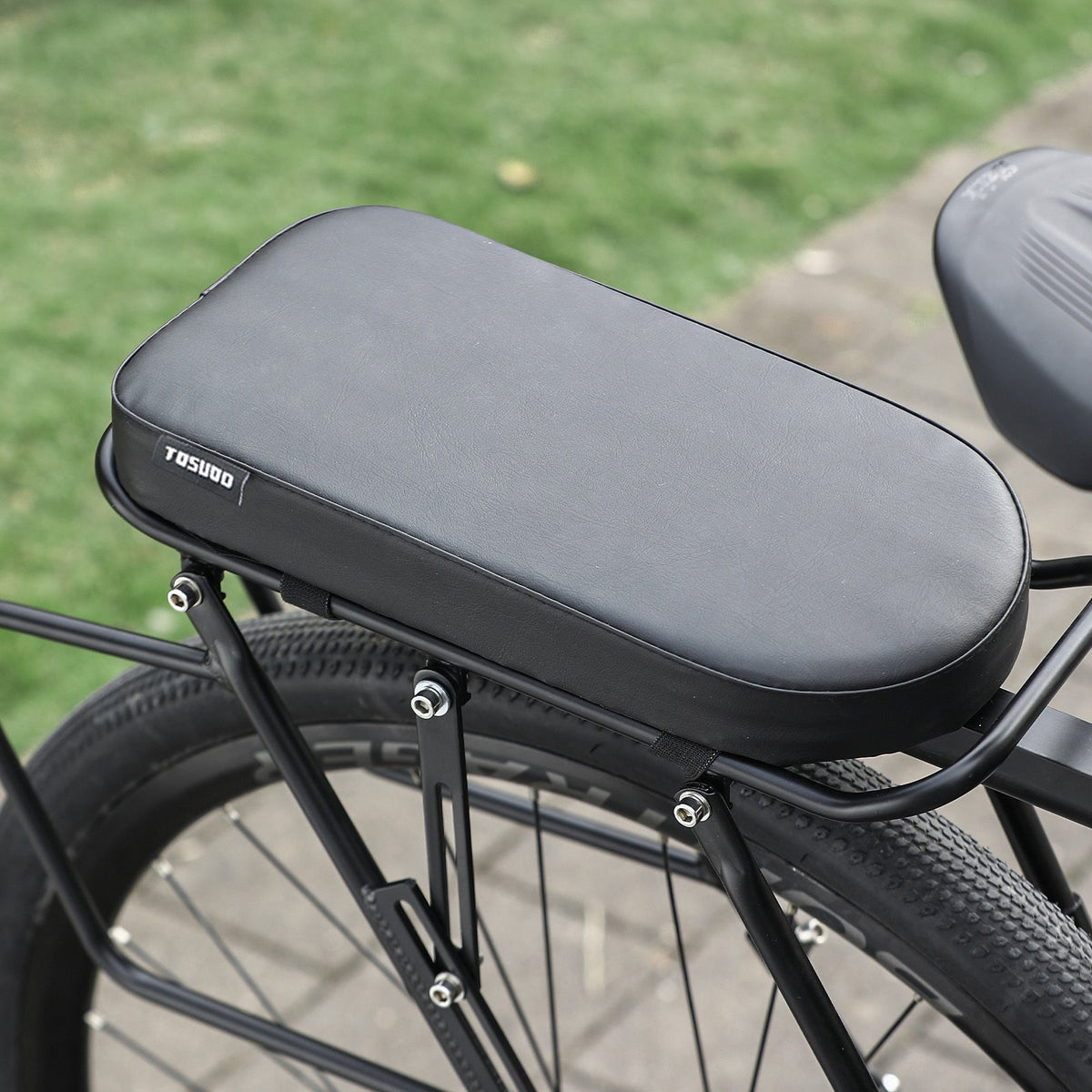 Bike Seat Cushion Cover – Comfortable PU Leather Bicycle Seat Pad with Durable Stitched Edges, Easy Install, Fits Most Bikes, Enhanced Riding Experience for Men & Women
