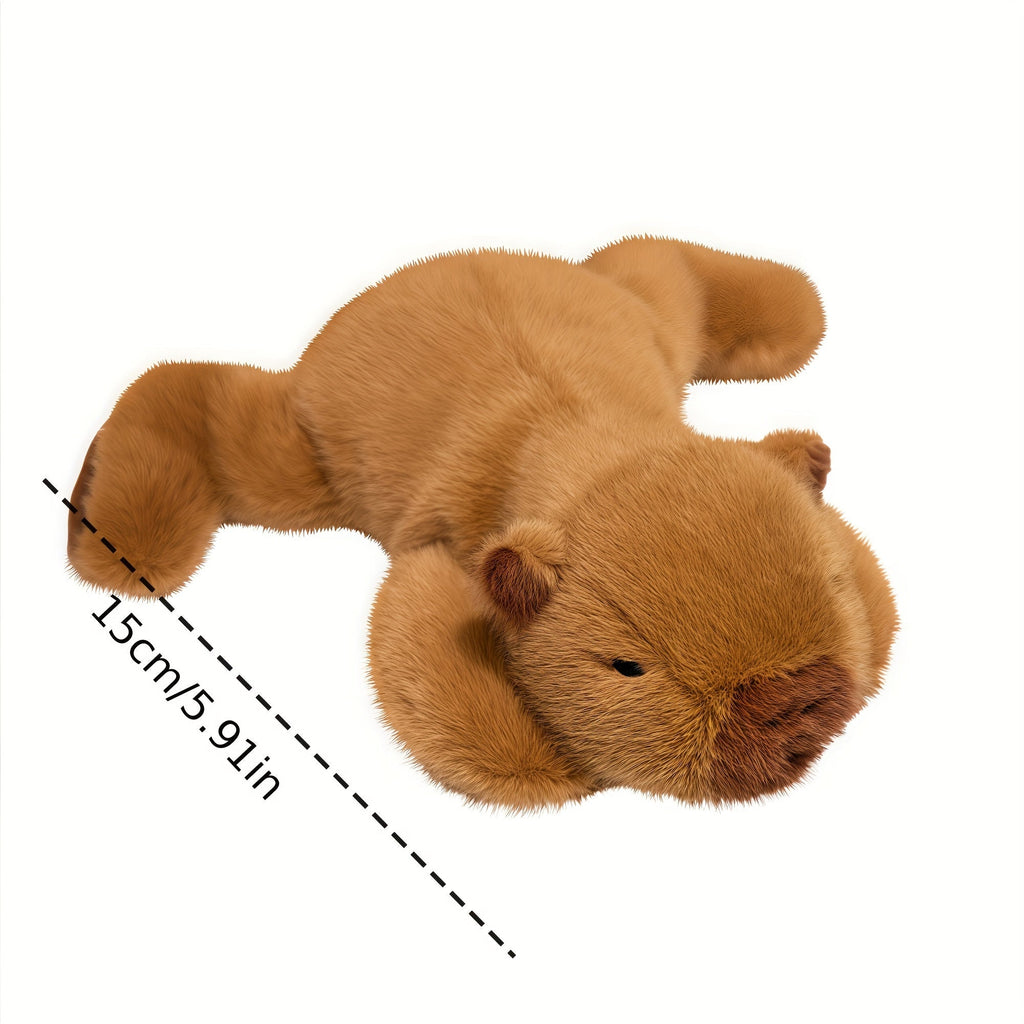 Capybara Plush Toy Stuffed Animal - Cute Soft Brown Capybara Plushie Doll for Kids Boys and Girls, Cuddly Animal Plush Figure, Birthday Christmas Holiday Gift for Capybara Lovers and Toddlers
