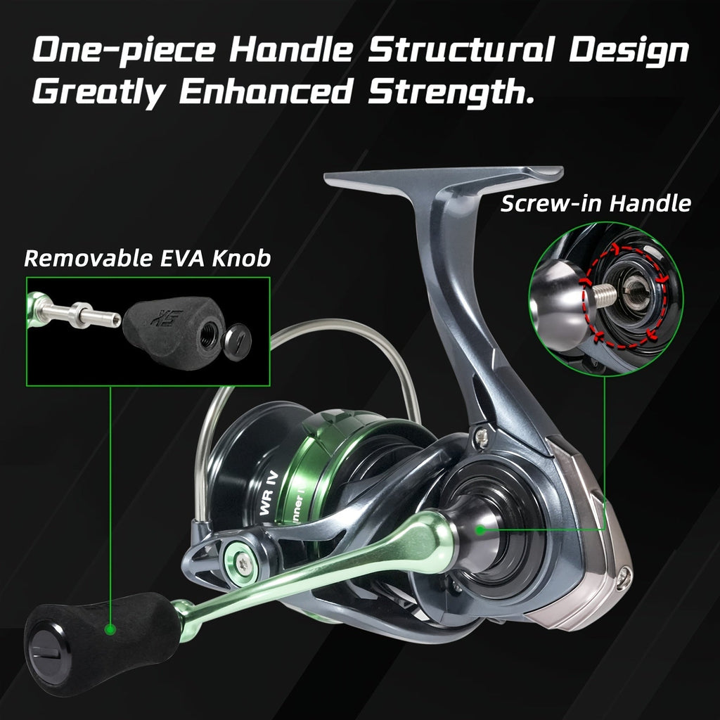 SeaKnight WR Series Spinning Fishing Reel – 9+1BB, 5.2:1 Gear Ratio, 13kg/28lbs Max Drag, 3 Carbon Plate Brake, Aluminum & Stainless Steel, Freshwater Saltwater Reel